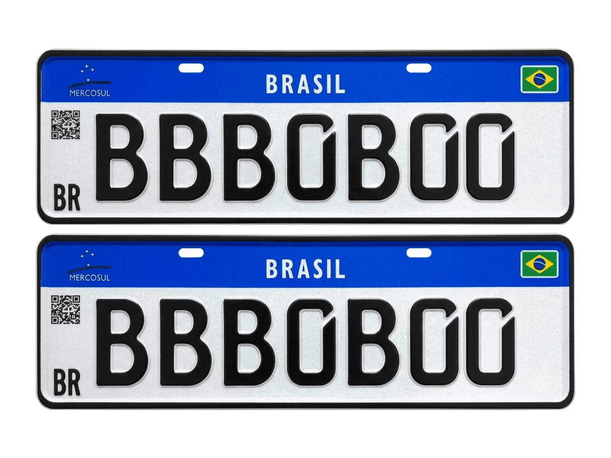 Par de Placas Mercosul